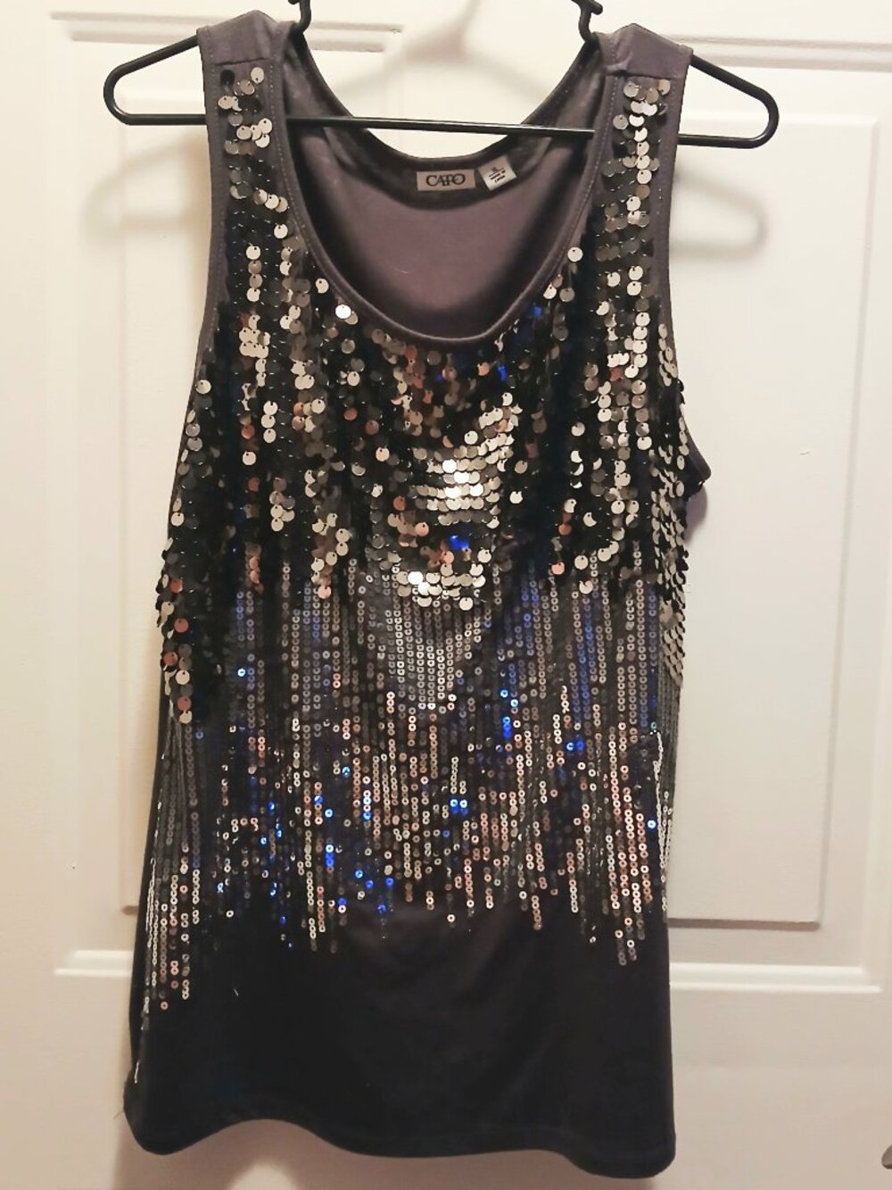 Sequin Embellished Tank EUC